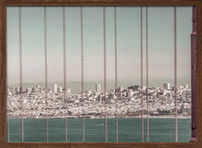 Golden Gate Bridge Panorama | urban vintage style Poster