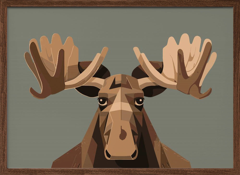 Staring Moose Poster