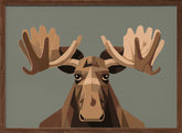 Staring Moose Poster