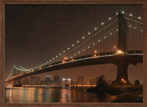 The 2 lovers under Manhattan Bridge Poster