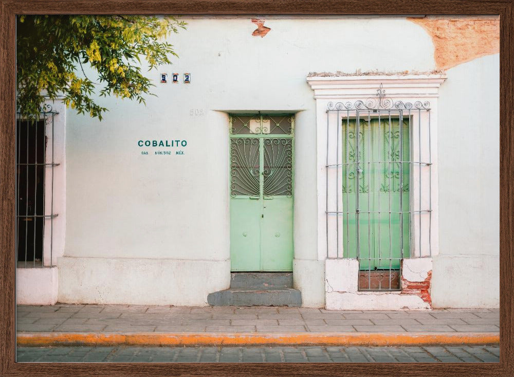 Oaxacan street | Colorful pastel Mexico photography Poster