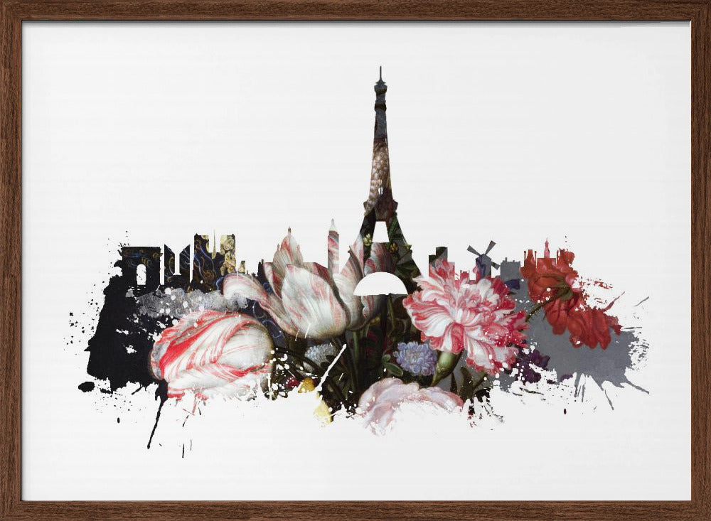 Paris France Skyline Sport Art (3) Poster