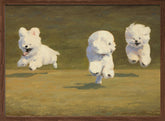 Three Dogs Running Poster