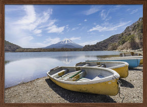 Idyllic Lake Shoji with Mount Fuji Poster