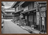 Sanmachi Suji, traditional Takayama - monochrome Poster