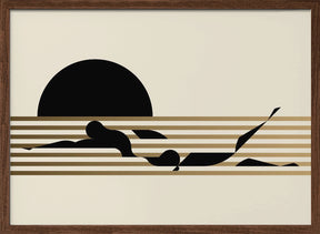 Swimmer Horizontal / Ivoire Poster