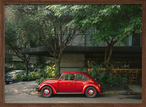 Retro Car in Mexico City Poster