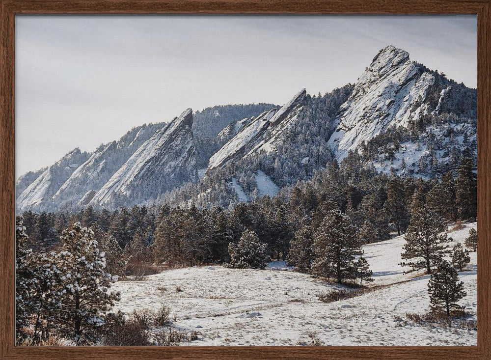 Boulder Flatirons Winter Poster