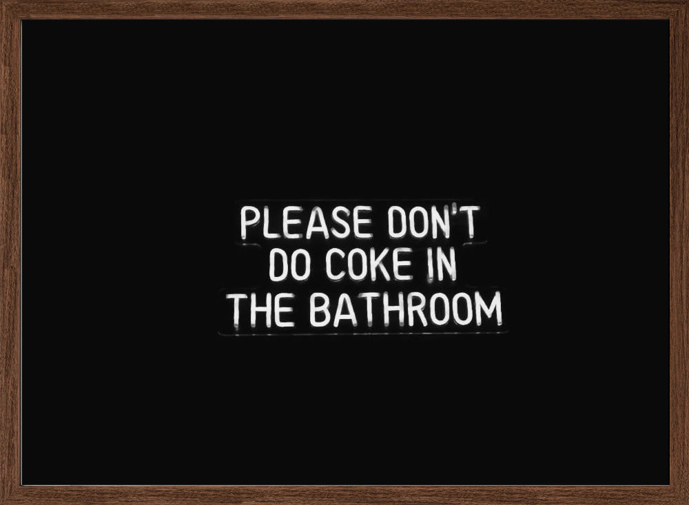 Please Don&#039;t Do Coke in the Bathroom Poster