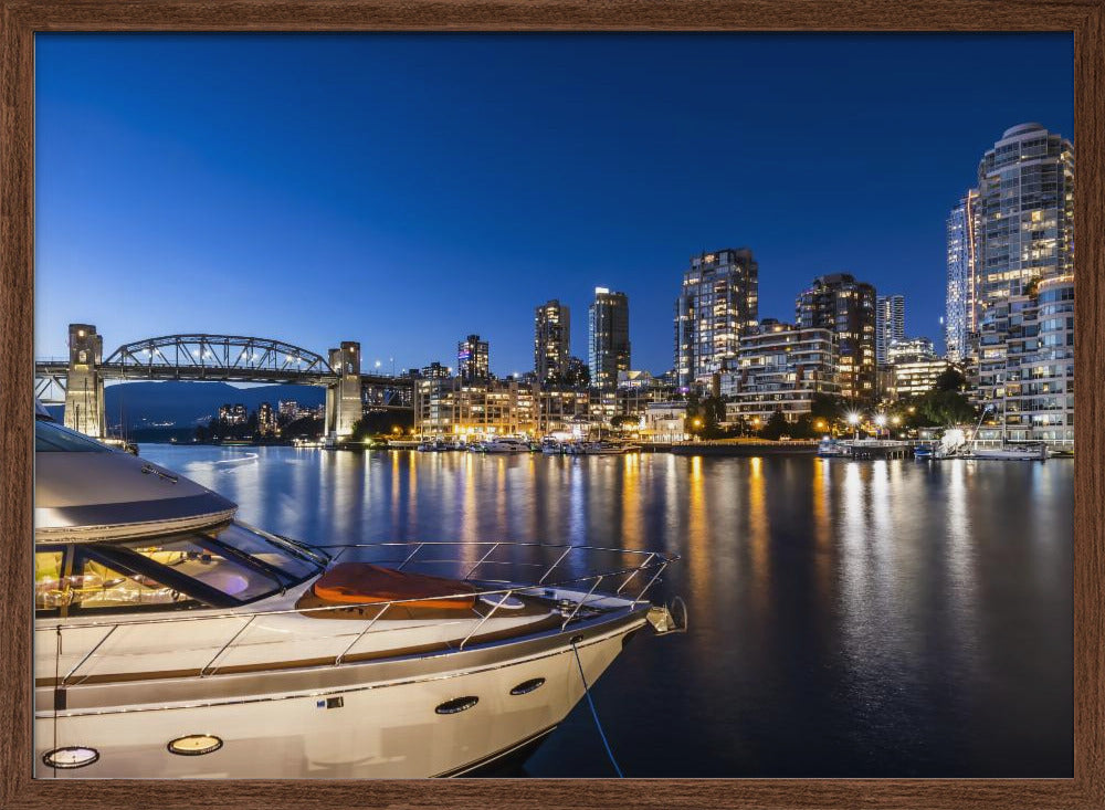 Granville Island in the evening Poster