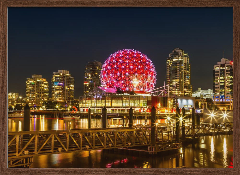 Impressive nightscape from Vancouver Poster