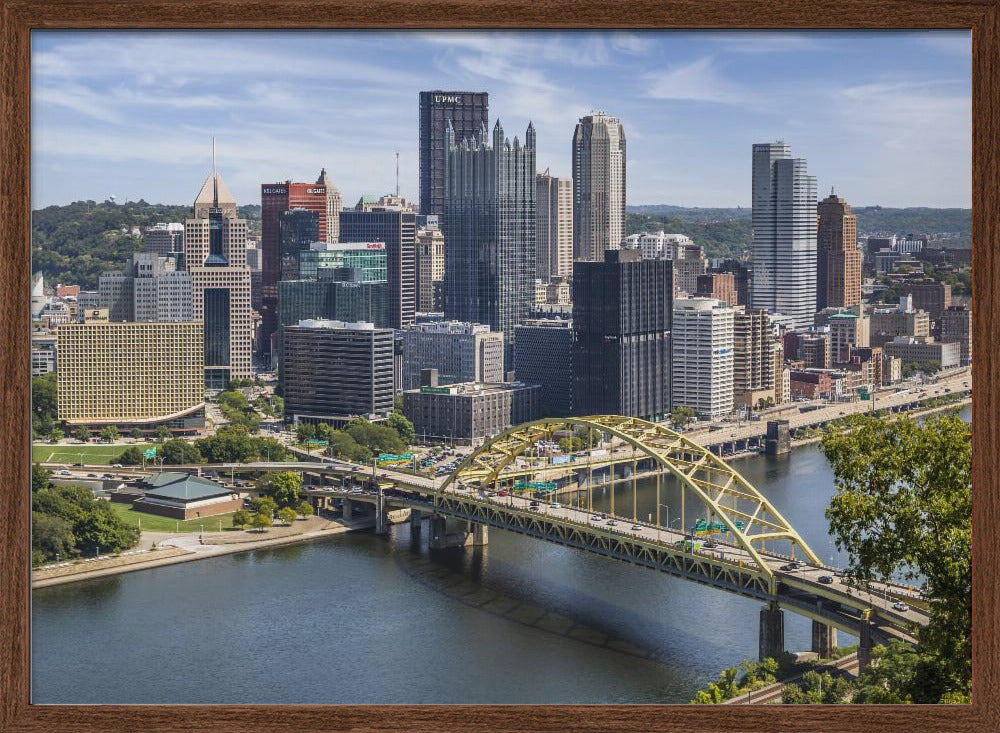 Fort Pitt Bridge with Downtown Pittsburgh Poster