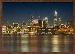 Impressive Philadelphia Skyline with Delaware River Poster