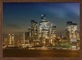 Striking NYC Skyline with Hudson Yards in the Evening Poster