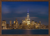 Lower Manhattan Skyline at Night Poster