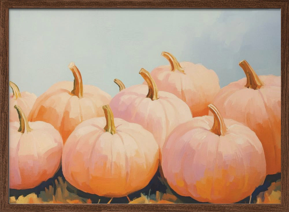 Pastel Pumpkins Poster