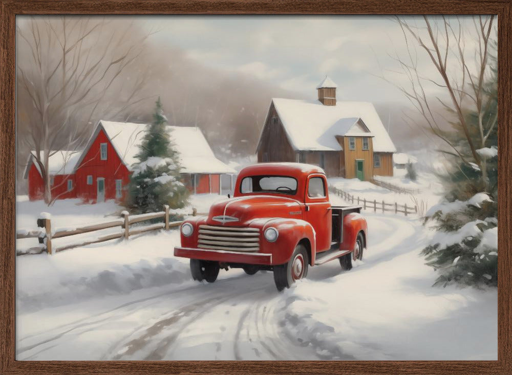 Christmas Truck Poster