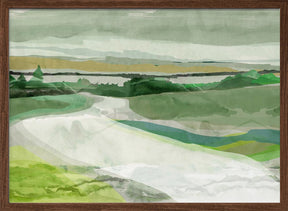 Green Pastures Landscape 1 Poster