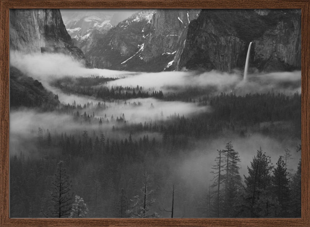 Fog Floating In Yosemite Valley Poster