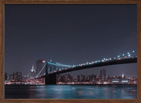 Manhattan Skyline and Brooklyn Bridge Poster