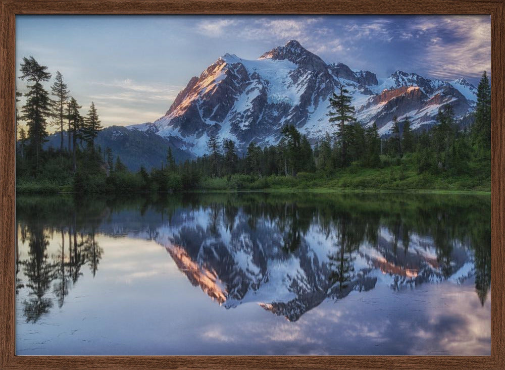 Sunrise on Mount Shuksan Poster