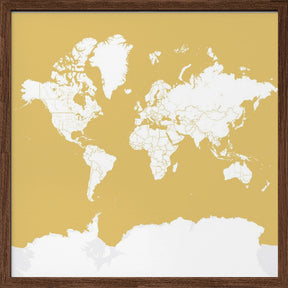 Andrew world map silhouette Poster