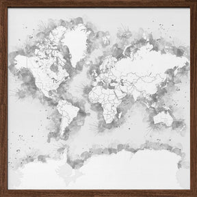 Louiss world map silhouette Poster