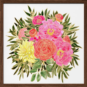 Colorful Nanette floral bouquet Poster