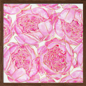 Sally's peonies pattern Poster