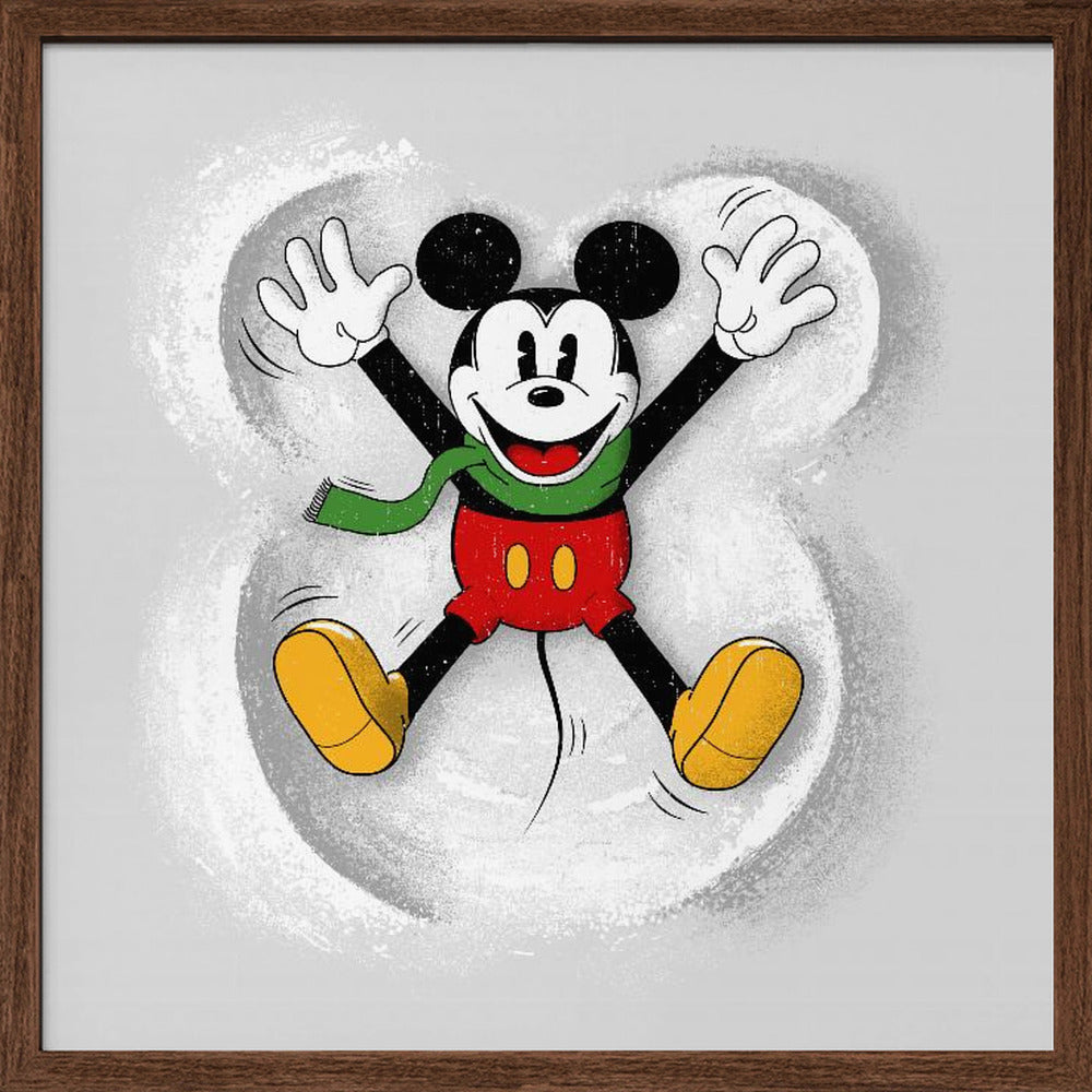 Mickey In Snow Poster