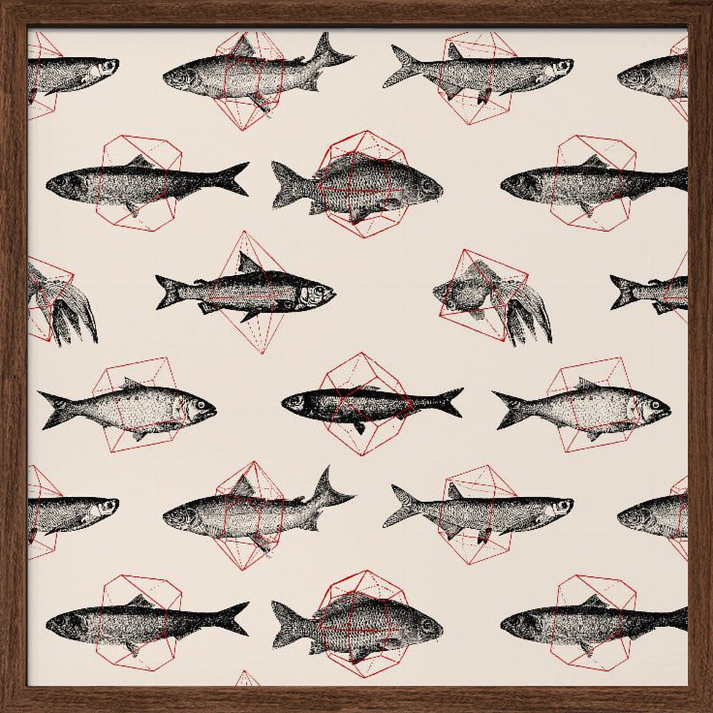 Fish In Geometrics Nº1 Poster