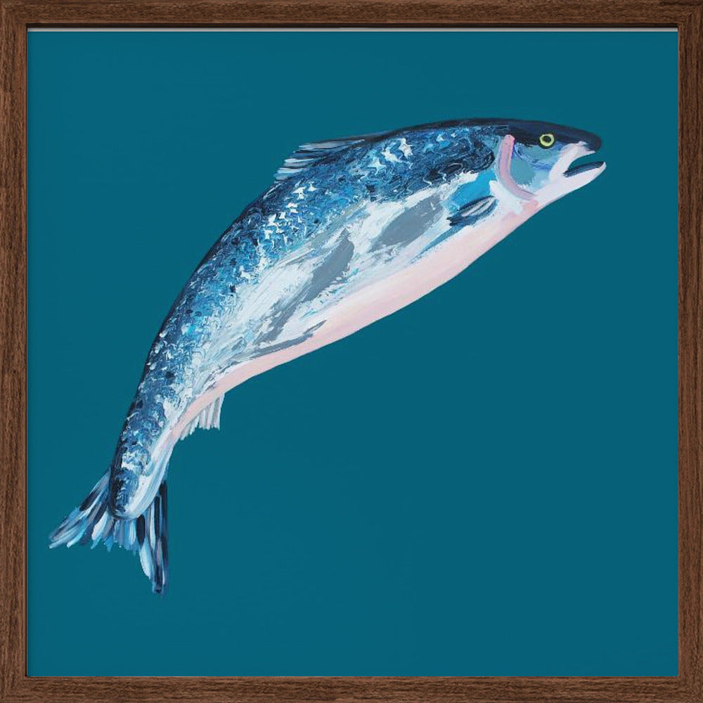 Leaping Salmon Poster