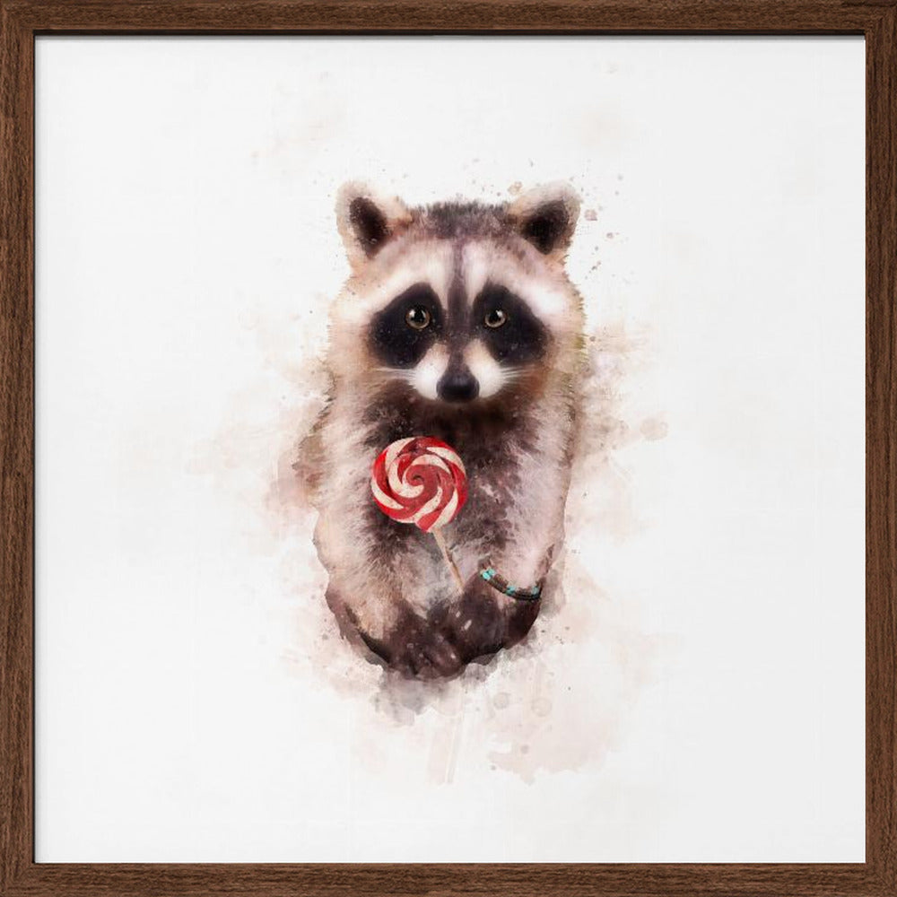 Baby Racoon Poster