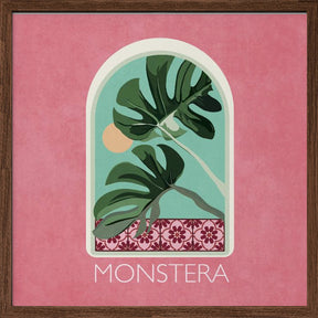 Green Sets Monstera Poster