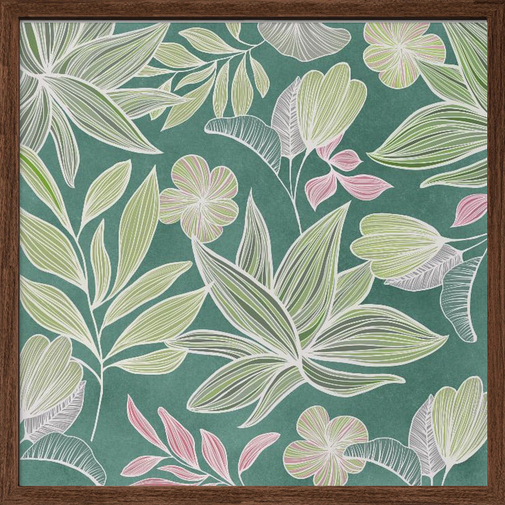 Vintage Hawaiian Tropical Pattern Poster