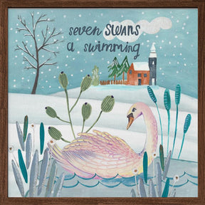 Seven swans a swimming Poster