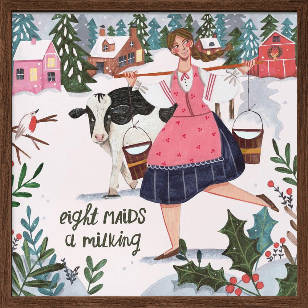 Eight Maids a Milking Poster