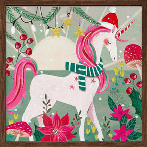 Christmas Unicorn Poster