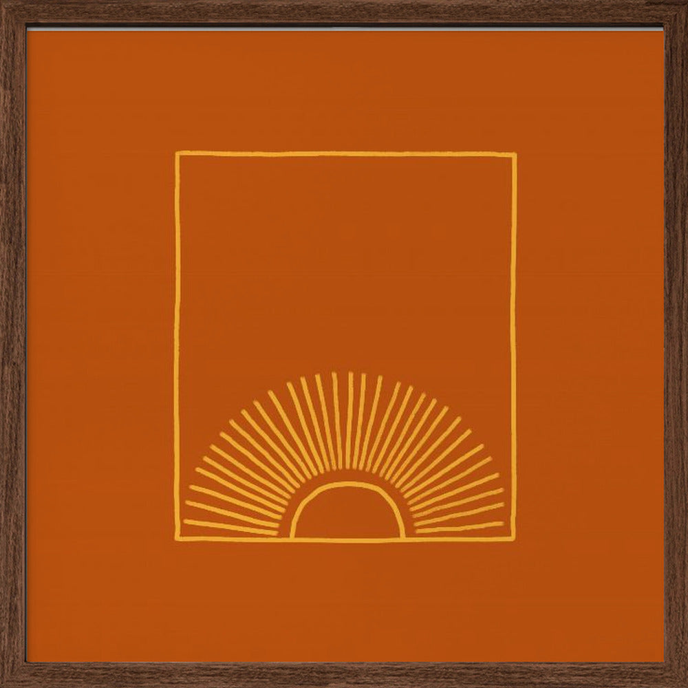 Caramel Minimal Sun Poster