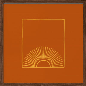 Caramel Minimal Sun Poster