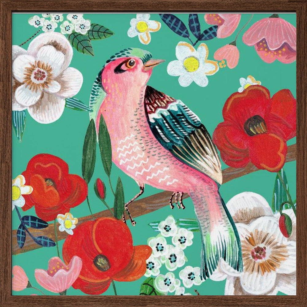 Bird and Flowers Poster