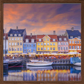 COPENHAGEN Charming Evening Mood at Nyhavn Poster