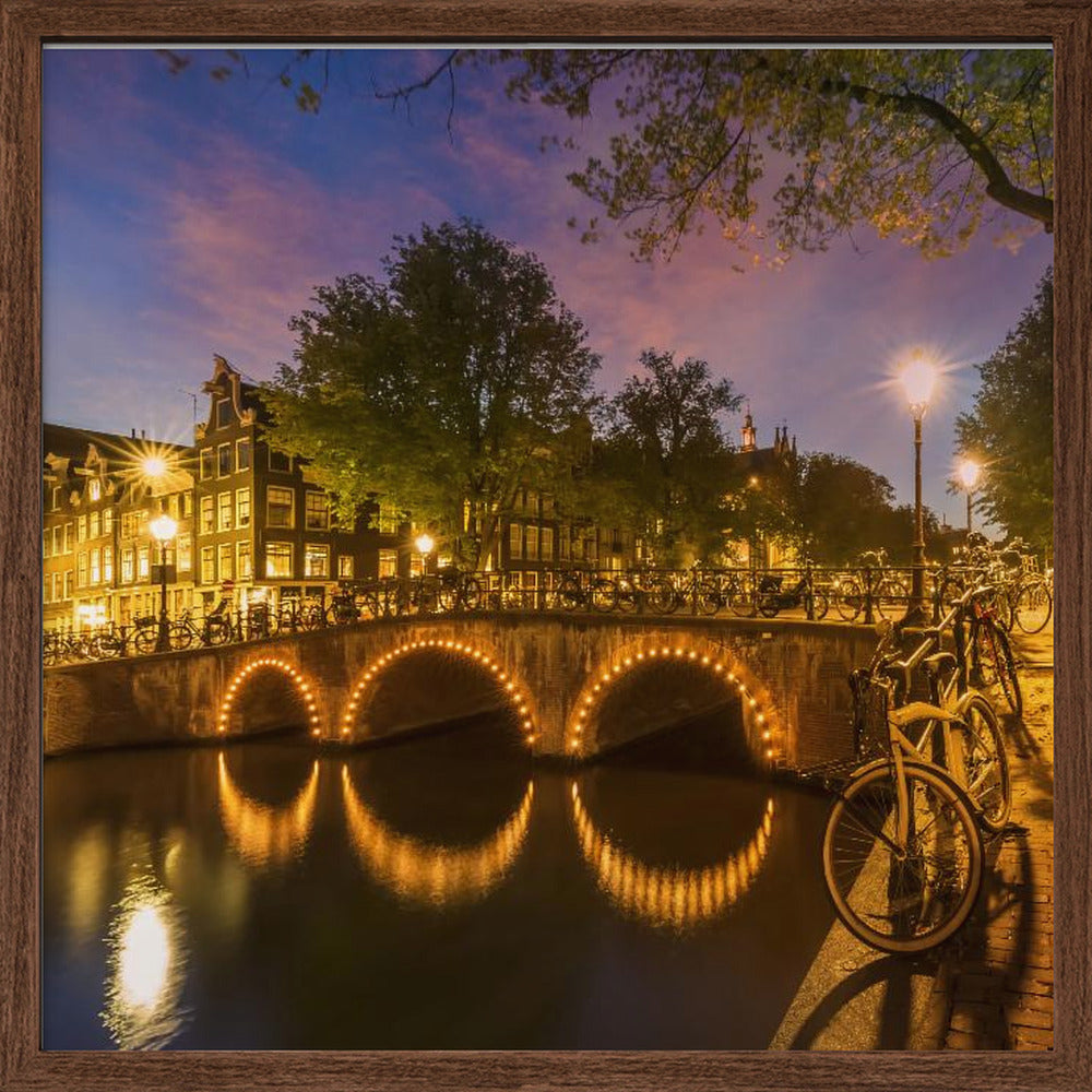 AMSTERDAM Idyllic nightscape from Keizersgracht Poster