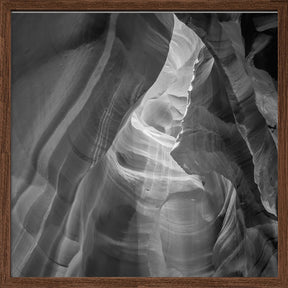 MONOCHROME ANTELOPE CANYON Daylight Poster