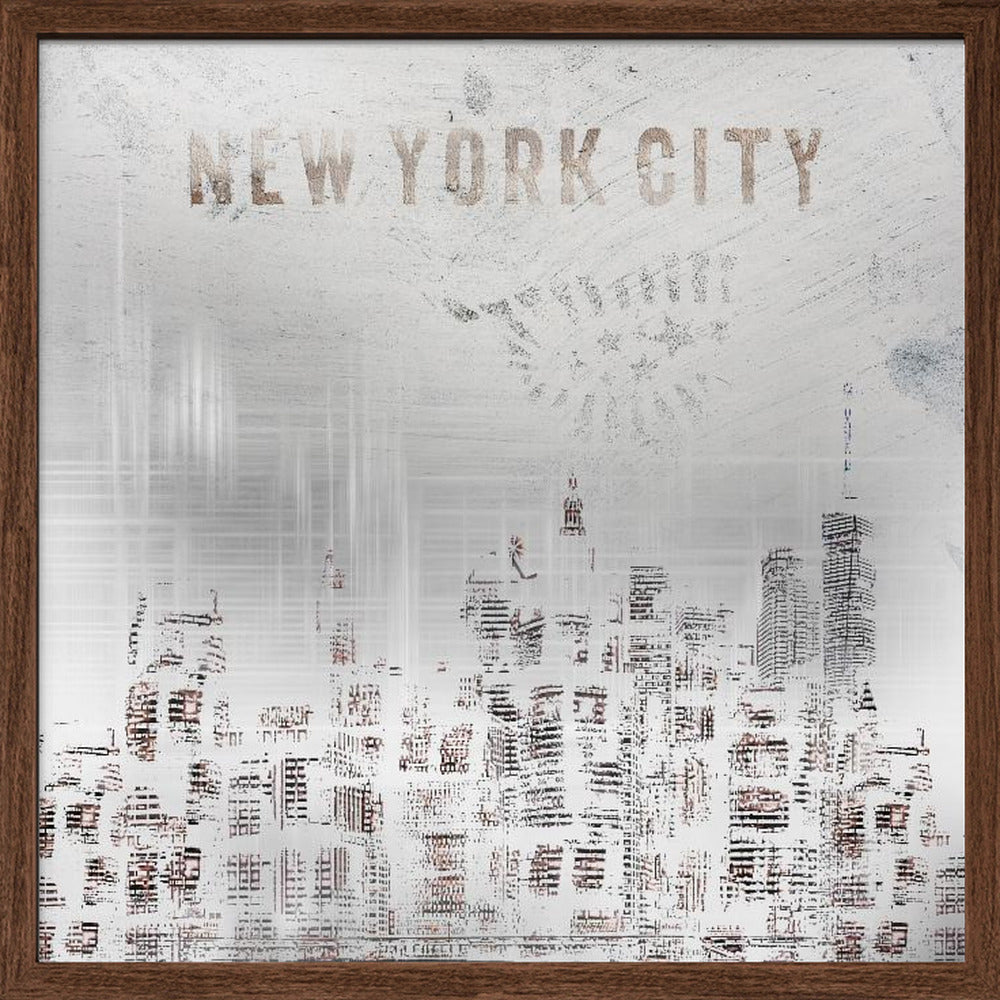 MODERN ART New York City Skylines | shabby chic Poster