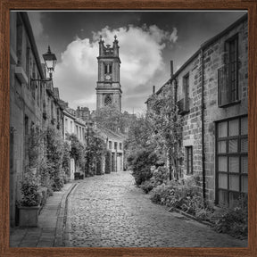 EDINBURGH Circus Lane - Monochrome Poster