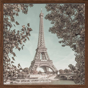 PARIS Eiffel Tower &amp; River Seine | urban vintage style Poster