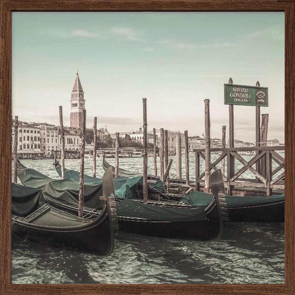 VENICE Grand Canal and Gondolas | urban vintage style Poster