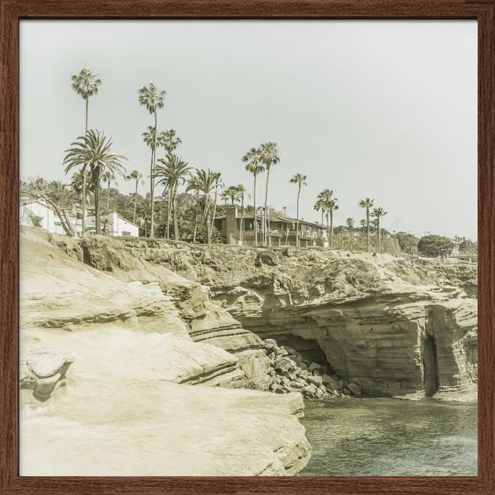 SAN DIEGO Vintage Sunset Cliffs Poster