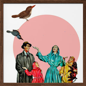 Happy Family- Surreal Collage Poster